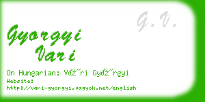 gyorgyi vari business card